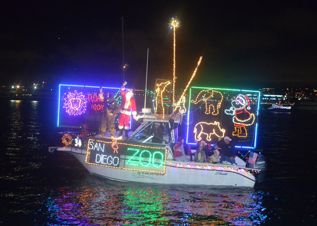 Coronado Ferry Landing is THE place to see over 75 boats decorated for the holidays